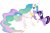 Size: 5000x3341 | Tagged: safe, artist:90sigma, princess celestia, twilight sparkle, alicorn, pony, a canterlot wedding, absurd resolution, simple background, transparent background, vector