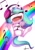 Size: 2760x3888 | Tagged: safe, artist:jggjqm522, princess celestia, alicorn, pony, clef, cute, cutelestia, daaaaaaaaaaaw, diabetes, filly, happy, headphones, hnnng, music notes, rainbow, solo