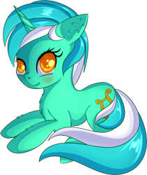 Size: 684x811 | Tagged: safe, artist:brok-enwings, derpibooru import, lyra heartstrings, pony, unicorn, female, mare, prone, simple background, smiling, solo, transparent background