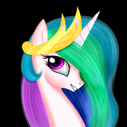 Size: 2200x2200 | Tagged: safe, artist:kp-shadowsquirrel, artist:rex42, princess celestia, alicorn, pony, colored, portrait, solo