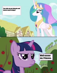 Size: 786x1017 | Tagged: safe, artist:ttd33x, princess celestia, twilight sparkle, alicorn, pony, meme, the legend of zelda, well excuse me princess