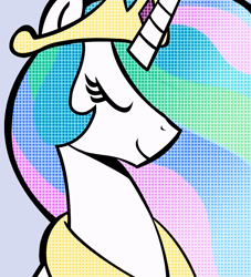 Size: 858x945 | Tagged: source needed, safe, artist:retro melon, princess celestia, alicorn, pony, modern art, pop art, roy lichtenstein, solo, style emulation