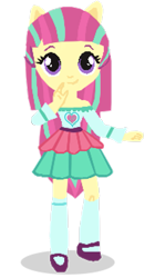 Size: 669x1193 | Tagged: safe, artist:sunsetshimmer333, sour sweet, equestria girls, blurry, clothes, doll, equestria girls minis, mary janes, shoes, skirt, socks, toy, upscaled