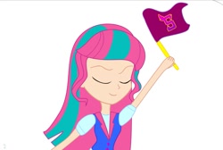 Size: 1187x796 | Tagged: safe, artist:starblast33, sour sweet, equestria girls, friendship games, flag, solo