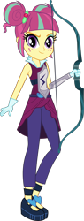Size: 3000x7933 | Tagged: safe, artist:crimsumic, sour sweet, equestria girls, friendship games, absurd resolution, archery, bow (weapon), clothes, crystal prep academy, crystal prep shadowbolts, freckles, gloves, inkscape, simple background, solo, sports, transparent background, vector