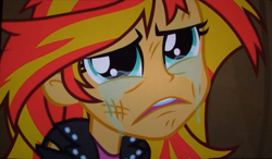 Size: 1163x678 | Tagged: safe, screencap, sunset shimmer, equestria girls, equestria girls (movie), close-up, crying, solo, sunsad shimmer