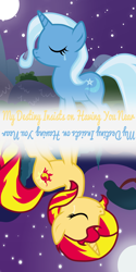 Size: 2000x4000 | Tagged: safe, artist:luuandherdraws, sunset shimmer, trixie, pony, crying, sad