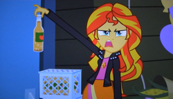 Size: 1251x721 | Tagged: safe, screencap, sunset shimmer, equestria girls, equestria girls (movie), apple cider, cider, solo