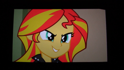 Size: 1920x1080 | Tagged: safe, sunset shimmer, equestria girls, equestria girls (movie), evil, evil grin, grin, smirk, solo