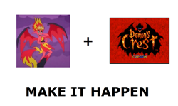 Size: 1337x796 | Tagged: safe, sunset satan, sunset shimmer, equestria girls, capcom, demon's crest, exploitable meme, make it happen, meme, meta