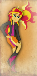 Size: 1024x2067 | Tagged: safe, artist:gab2671, sunset shimmer, equestria girls, clothes, female, solo, two toned hair