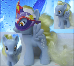 Size: 600x531 | Tagged: safe, derpy hooves, masquerade, sunset shimmer, pony, brushable, mask, masked shimmer, solo, taobao, toy