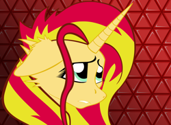 Size: 1024x745 | Tagged: safe, artist:fakkom, sunset shimmer, pony, unicorn, solo