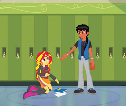 Size: 3300x2804 | Tagged: safe, artist:redtriangle, sunset shimmer, oc, oc:delusional desires, equestria girls