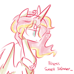 Size: 1280x1280 | Tagged: safe, artist:jankrys00, sunset shimmer, alicorn, pony, alicornified, race swap, shimmercorn, solo