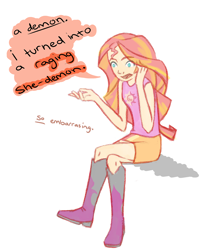 Size: 1280x1599 | Tagged: safe, artist:mineapple, sunset shimmer, equestria girls, rainbow rocks, dialogue, phone, solo