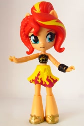 Size: 1346x2000 | Tagged: safe, artist:whatthehell!?, sunset shimmer, equestria girls, candy, clothes, doll, equestria girls minis, food, irl, lollipop, merchandise, photo, ponied up, sandals, sarong, swimsuit, toy