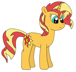 Size: 1866x1770 | Tagged: safe, artist:supahdonarudo, sunset shimmer, pony, unicorn, simple background, transparent background