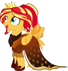 Size: 3965x4140 | Tagged: safe, artist:theshadowstone, sunset shimmer, alicorn, pony, alicornified, clothes, dress, gala dress, shimmercorn, simple background, solo, transparent background, vector