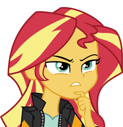 Size: 6680x6928 | Tagged: safe, artist:luckreza8, sunset shimmer, equestria girls, friendship games, .svg available, absurd resolution, clothes, leather jacket, simple background, solo, transparent background, vector