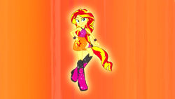 Size: 1280x720 | Tagged: safe, screencap, sunset shimmer, equestria girls, rainbow rocks, ponied up, solo