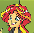 Size: 135x129 | Tagged: safe, idw, sunset shimmer, equestria girls, spoiler:comic, spoiler:comicholiday2014, faic