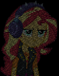 Size: 1800x2304 | Tagged: safe, sunset shimmer, better together, equestria girls, overpowered (equestria girls), ascii, headphones, sunset shimmer is not amused, text, unamused