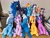 Size: 2048x1536 | Tagged: safe, artist:nekokevin, derpibooru import, princess luna, rainbow dash, rarity, starlight glimmer, sunset shimmer, trixie, twilight sparkle, twilight sparkle (alicorn), oc, oc:golden gates, oc:quillpen, alicorn, earth pony, pegasus, pony, unicorn, series:nekokevin's glimmy, 4de, bedroom eyes, clothes, cute, female, group, group photo, hoof shoes, irl, jewelry, looking at you, mare, open mouth, peytral, photo, plushie, raised hoof, regalia, sitting, smiling, socks, spread wings, starlight's little twibird, striped socks, wings