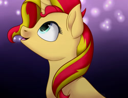 Size: 1600x1237 | Tagged: safe, artist:firepetalfox, sunset shimmer, pony, unicorn, female, looking up, mare, solo