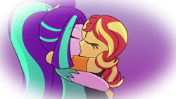 Size: 1280x720 | Tagged: safe, artist:jake heritagu, aria blaze, sunset shimmer, comic:aria's archives, better together, equestria girls, female, lesbian, shipping, sunblaze