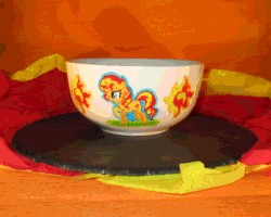 Size: 2000x1596 | Tagged: safe, artist:malte279, sunset shimmer, animated, bowl, craft, cutie mark, gif, porcelain, porcelain painting, stop motion