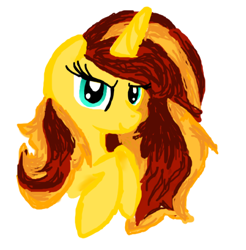 Size: 468x476 | Tagged: safe, artist:starluzbrony, sunset shimmer, pony, unicorn, female, mare, solo