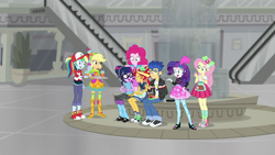 Size: 1920x1080 | Tagged: safe, screencap, applejack, flash sentry, fluttershy, pinkie pie, rainbow dash, rarity, sci-twi, sunset shimmer, twilight sparkle, eqg summertime shorts, equestria girls, good vibes, converse, humane five, humane six, shoes, sneakers