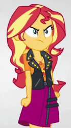 Size: 582x1044 | Tagged: safe, screencap, sunset shimmer, better together, equestria girls, rollercoaster of friendship, angry, animated, cropped, furious, geode of empathy, gif, magical geodes, red face, solo