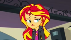 Size: 1920x1080 | Tagged: safe, screencap, sunset shimmer, equestria girls, rainbow rocks, sad, solo