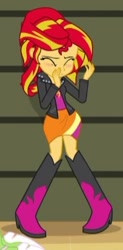 Size: 184x375 | Tagged: safe, screencap, sunset shimmer, equestria girls, rainbow rocks, blushing, cropped, solo