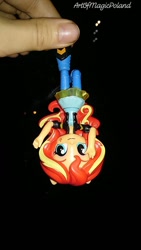 Size: 540x960 | Tagged: safe, artist:artofmagicpoland, sunset shimmer, human, equestria girls, doll, equestria girls minis, facebook, hanging, irl, irl human, photo, solo, story in the source, toy, upside down