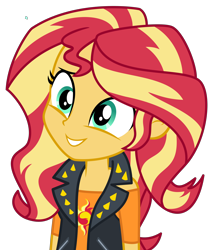 Size: 3232x3832 | Tagged: safe, artist:keronianniroro, sunset shimmer, better together, equestria girls, awww, clothes, cute, female, shimmerbetes, simple background, smiling, solo, transparent background, vector, when she smiles