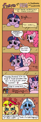 Size: 522x1528 | Tagged: safe, artist:foxgirlkira, derpibooru import, pinkie pie, sunset shimmer, trixie, twilight sparkle, earth pony, pony, :t, angry, blushing, comic, crying, cute, drool, eyes closed, female, floppy ears, frown, grin, gritted teeth, happy, heart, hug, implied lesbian, implied shipping, implied sunsetsparkle, implied twixie, it started with a hug, jealous, leaning, lesbian, open mouth, sad, shipping, smiling, sunsetsparkle, surprised, thought bubble, twixie, wavy mouth