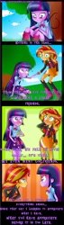 Size: 1501x5300 | Tagged: safe, artist:vixelzf, sunset shimmer, twilight sparkle, twilight sparkle (alicorn), equestria girls, rainbow rocks, comic, engrish, female, lesbian, shipping, sunsetsparkle