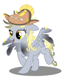 Size: 506x628 | Tagged: safe, artist:seaandsunshine, derpy hooves, pegasus, pony, crossover, female, mare, pokémon, scorched, simple background, spread wings, stunfisk, transparent background, vector, walking, wings