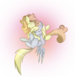 Size: 1140x1174 | Tagged: safe, artist:v-invidia, carrot top, derpy hooves, golden harvest, pegasus, pony, cute, cutie top, derpytop, female, hug, lesbian, mare, shipping