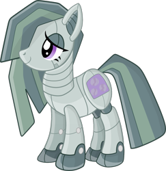 Size: 1500x1544 | Tagged: safe, artist:fillerartist, marble pie, pony, robot, robot pony, cute, marbot pie, roboticization, simple background, solo, transparent background