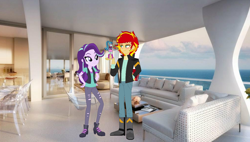 Size: 1500x850 | Tagged: safe, artist:mytri-atari, sonata dusk, starlight glimmer, sunset glare, sunset shimmer, equestria girls, mirror magic, spoiler:eqg specials, equestria guys, female, male, rule 63