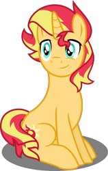 Size: 3151x5000 | Tagged: safe, artist:orin331, sunset glare, sunset shimmer, pony, unicorn, absurd resolution, handsome, male, rule 63, simple background, sitting, solo, stallion, transparent background, vector