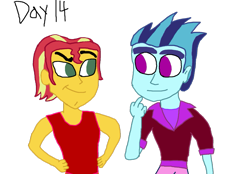 Size: 1073x745 | Tagged: safe, artist:bigpurplemuppet99, scherzo lesto, sonata dusk, sunset glare, sunset shimmer, equestria girls, equestria guys, male, rule 63