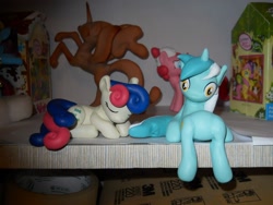 Size: 2592x1944 | Tagged: safe, artist:earthenpony, bon bon, lyra heartstrings, sweetie drops, clay, craft, irl, photo, sculpture, sitting lyra