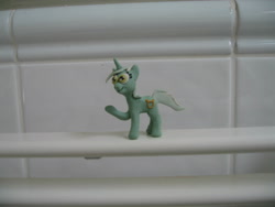 Size: 2592x1944 | Tagged: safe, artist:varano25, lyra heartstrings, pony, unicorn, clay, female, green coat, horn, mare, two toned mane