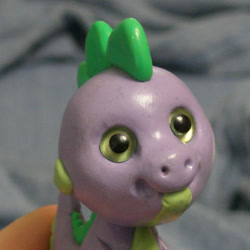 Size: 500x500 | Tagged: safe, artist:ponygirl, spike, dragon, abomination, adoracreepy, adorawat, clay, creepy, custom, cute, face of mercy, figure, nightmare fuel, sculpey, sculpture, solo, wat, what has science done, why