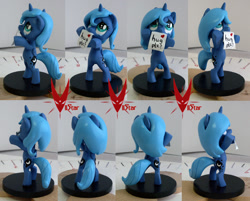 Size: 1887x1514 | Tagged: safe, artist:viistar, princess luna, alicorn, pony, clay, crying, cute, filly, sculpture, solo, woona